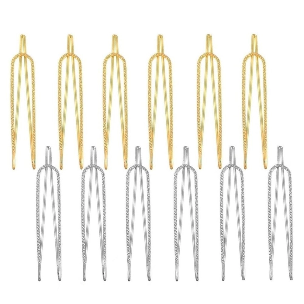 VAMA Clip on Saree Hijab Pallu Dupatta Chunari Pins Patli Strong Sari Hold Brooch Multi-purpose Metal Pins for Women