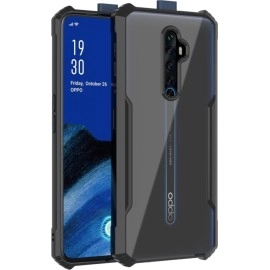 SHINESTAR Oppo Reno 2F / Reno 2z Back Cover Case | Ultra Thin 360 Degree Protection | Crystal Clear Tranparent Bumper Back Cover Case for Oppo Reno 2z / Reno 2F Mobile -Black