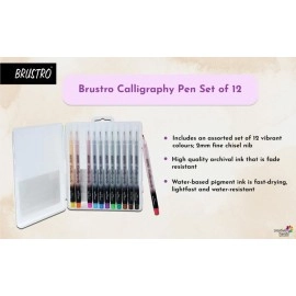 Brustro Calligraphy Pen Set of 12