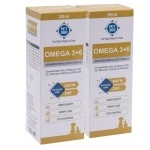 PET360 Omega 3+6 Concentrated Salmon Fish Oil for Dogs & Cats with Vitamins, Minerals & Taurine - 200 ml, Pack of 2 | Shinier Coat, Itch Control & Reduced Skin Allergies | Improved Skin & Hair Health