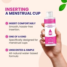 GynoCup Menstrual Cup Lubricant Water based & pH Balanced, hypoallergenic and safe for use, Helps to Insert Menstrual Cup. (100 ML)
