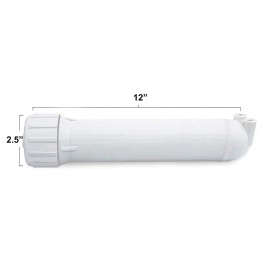 Shapure Leak Proof Membrane Housing Made of Food Grade Material with 3 Piece Elbow, Teflon Tape for All Domestic Brand RO Water Purifier | White