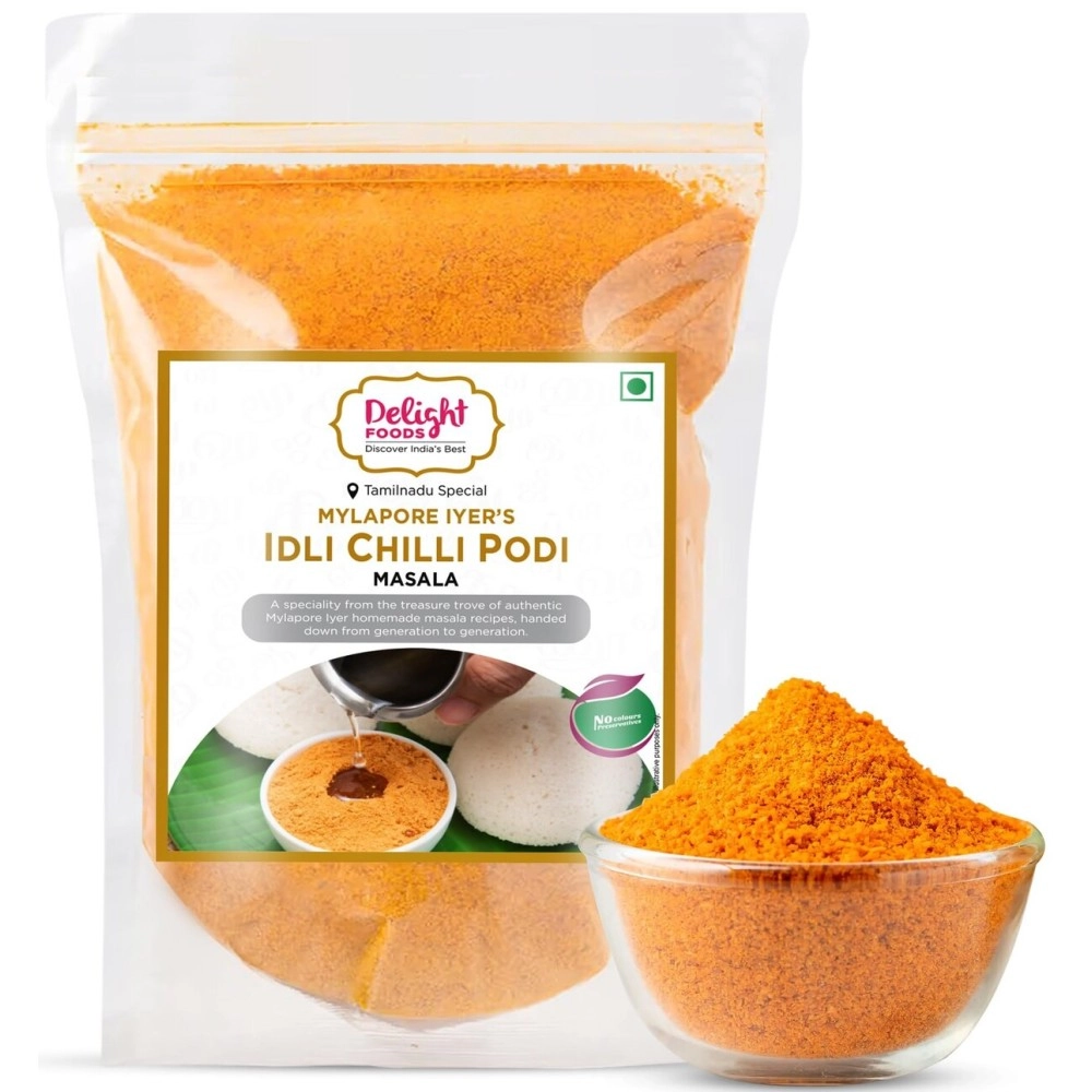 Delight Foods Mylapore Iyer\'s Idli Chilly Podi 350g - Ready Masalas | Mixed Spices | Tamil Nadu Special | No Preservatives | Masala