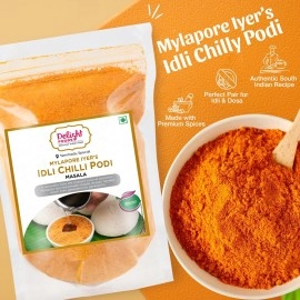Delight Foods Mylapore Iyer\'s Idli Chilly Podi 350g - Ready Masalas | Mixed Spices | Tamil Nadu Special | No Preservatives | Masala