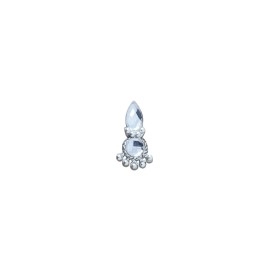 Comet Busters Beautiful Silver Wedding Bindi (BIN676)(12mm)