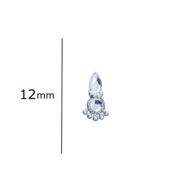 Comet Busters Beautiful Silver Wedding Bindi (BIN676)(12mm)