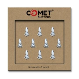 Comet Busters Beautiful Silver Wedding Bindi (BIN676)(12mm)