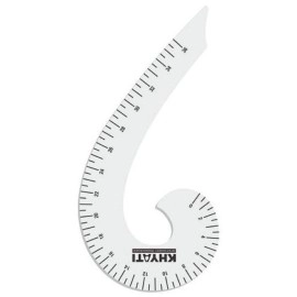 KHYATI Tailoring and Fashion Designing Scale Set - Hard Plastic French Curve and Designer Curve (Colar/Armhole) - Sewing/Tailoring Material - Set of 2