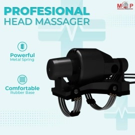 MCP Powerful Black Electric Handheld Double Speed Floating Action Massager for head & body pain relief (Black)