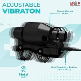 MCP Powerful Black Electric Handheld Double Speed Floating Action Massager for head & body pain relief (Black)