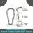 SIGNATRON Stainless Steel Spring Snap Hook Carabiner/Hook Swing Connector/Heavy Duty Multipurpose (Silver) (4)