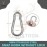 SIGNATRON Stainless Steel Spring Snap Hook Carabiner/Hook Swing Connector/Heavy Duty Multipurpose (Silver) (4)