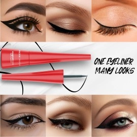 FACES CANADA Magneteyes Eyeliner - Black, 4.5ml | Intense Matte Finish | Quick Drying | 24HR Long Lasting | Fine Tip For Precise Smooth Application | Almond Oil Enriched | Waterproof | Smudgeproof