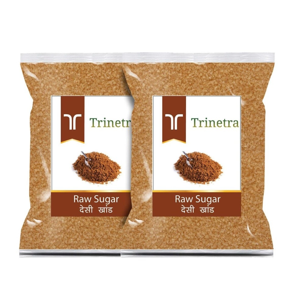 Trinetra Desi Khand (Raw Sugar)|500gm Each (Pack of 2)| COMBO OFFER| Processed Organically| Chemical & Sulphur Free| Healthier Choice| With rich taste & fine texture