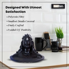 Nantan Adiyogi Shiva Statue for Car Dash Board, Pooja & Gift, Mahadev Murti/Idol, Shankara for Home & Office Decore, | Made in India