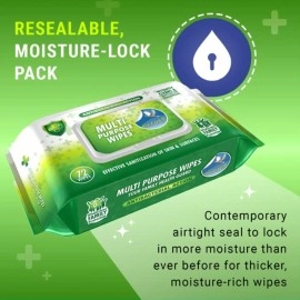 Glider Multipurpose Skin and Surface Wipes with Flip-Top | Gentle & Effective Cleaning for Hands & Surfaces | (Pack of 3 - 216 Wipes)