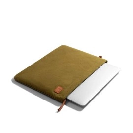 DailyObjects Solid Olive Green Skipper Sleeve for MacBook 13 Inch | Stylish Durable Poly Cotton Canvas Material for Laptops & iPads | Zip Closure & Soft Cotton Inner Lining with Printed Slip Pockets
