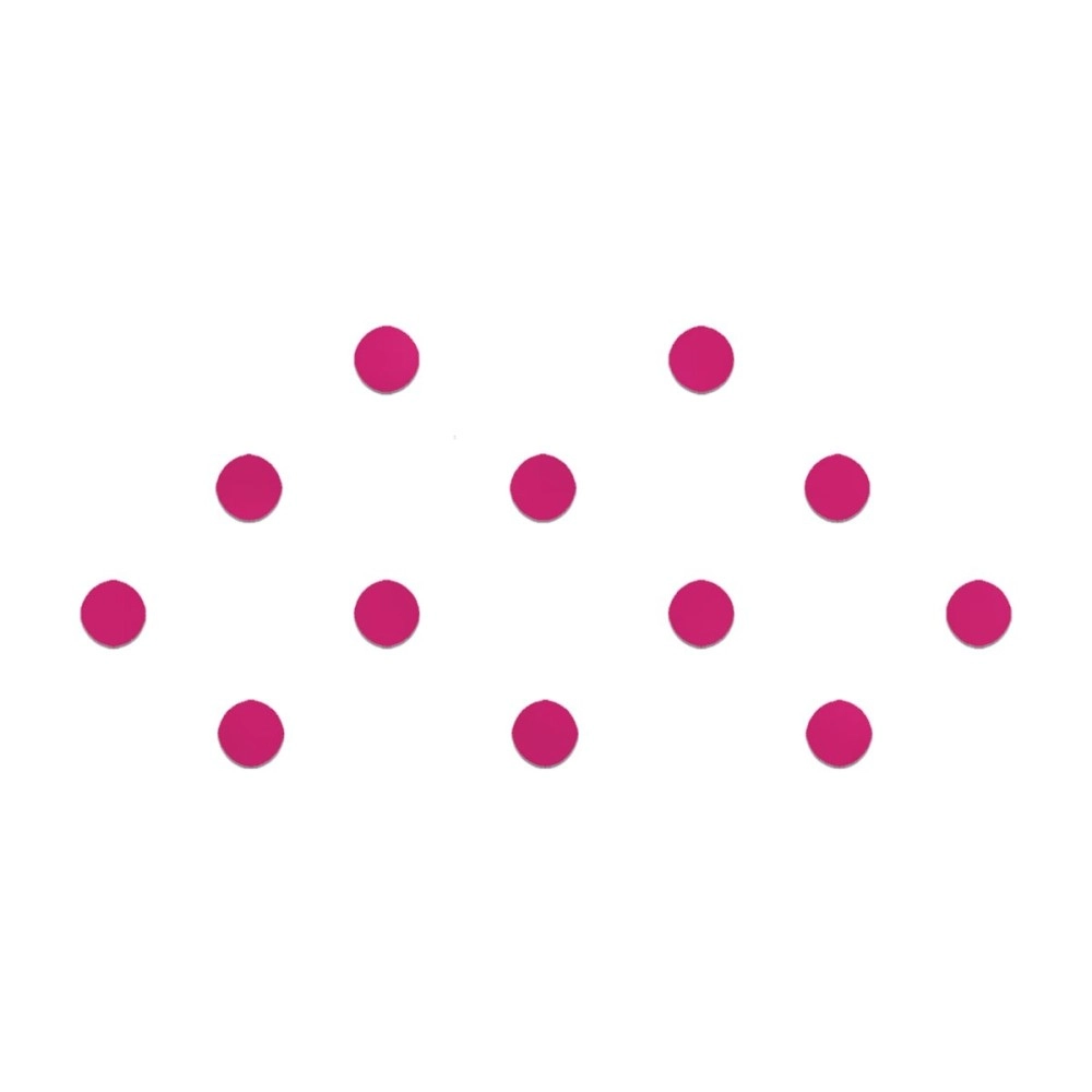 Comet Busters Basic Round Hot Pink Velvet Bindis (6 mm) (BIN859)