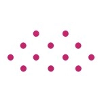 Comet Busters Basic Round Hot Pink Velvet Bindis (6 mm) (BIN859)