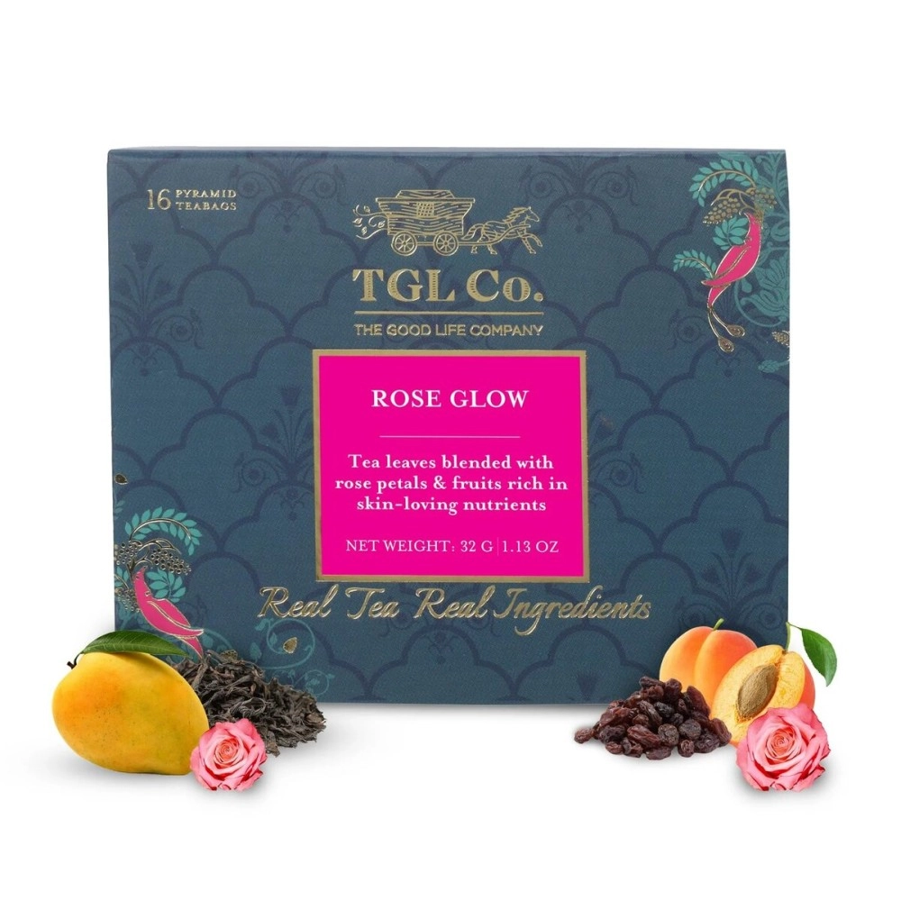 TGL Co. The Good Life Company Rose Glow Black Tea, 16 Tea Bags