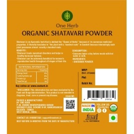 The Indian Chai One Herb - Organic Shatavari Powder 100g for Women || Asparagus Racemosus || Helps Improve Lactation || Helps Improve Immunity || Helps in Menopause || Ayurveda || Herbs