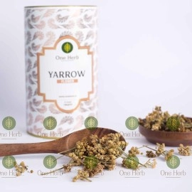 The Indian Chai One Herb - Yarrow Flower Tea 100g for Anxiety, Digestive Distress, Cold & Fever and Skin.