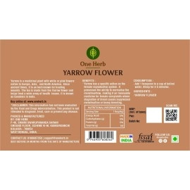 The Indian Chai One Herb - Yarrow Flower Tea 100g for Anxiety, Digestive Distress, Cold & Fever and Skin.