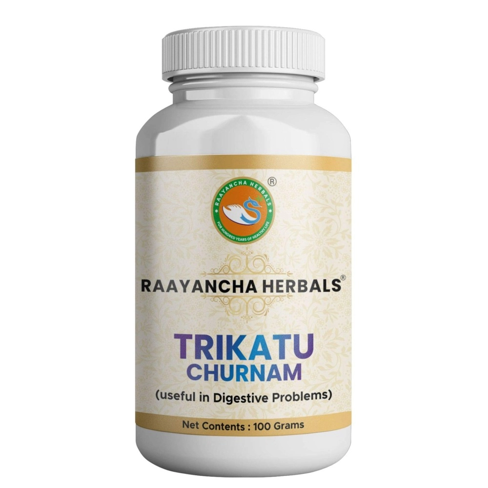 Trikatu churna | Relieve Digestive problems | ancient ayurvedic formula | 100% herbal ingredients | combination of three spices | 100 grams