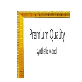 Koshtak Durga Ambe Sherawali Nav Durga On Tiger With Yantra & Aarti MaaDurga Golden Synthetic wood Frame With Lamination Photo For Puja Room/Temple/wall Hanging/gift/Home Decor (30 x 23 cm).