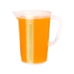 the jhon baker First lab Plastic Measure Jar Cup Glass for Kitchen Cooking Jug Baking & Measuring Solids and Liquids 1000 ml , Transparent schoool lab use