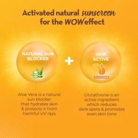 WOW Skin Science Sunscreen Gel For All Skin Types | SPF 55 PA++++ | With Glutathione & Aloe Vera Extract | Lightweight | Quick Absorbing | No White Cast | UVA & UVB Protection | 100 ml