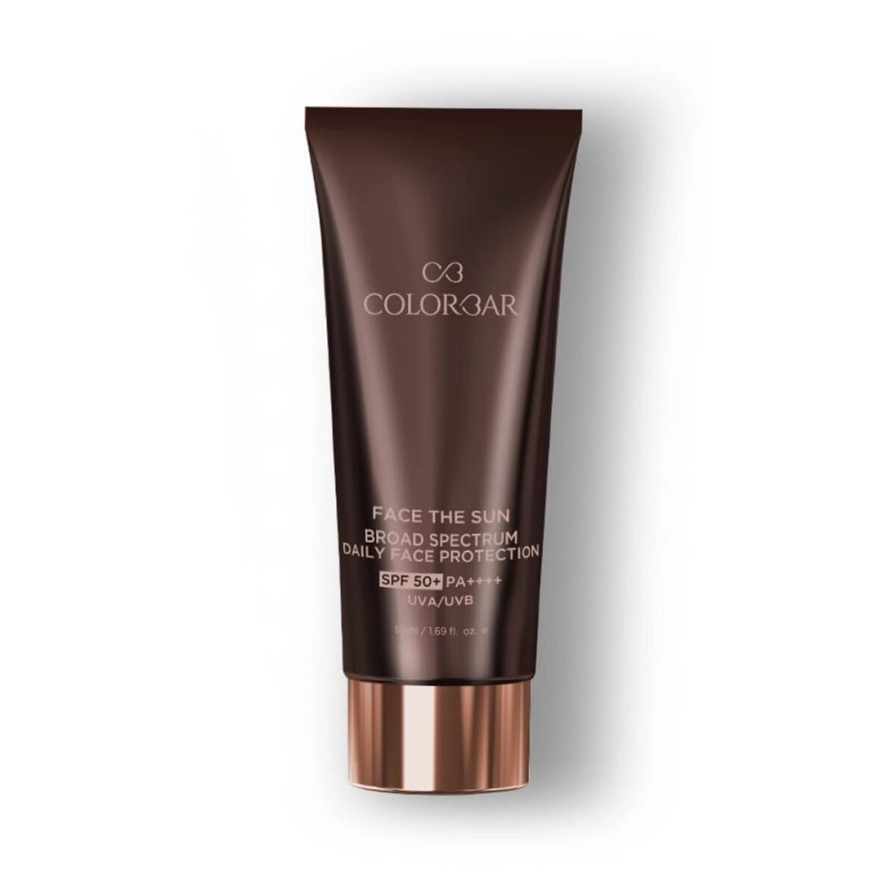 Colorbar Face the Sun Broad Spectrum Daily Face Protector, 50 ml | Enriched with Olive Leaf Extract and Vitamin E | 100% Vegan, Paraben Free and cruelty free
