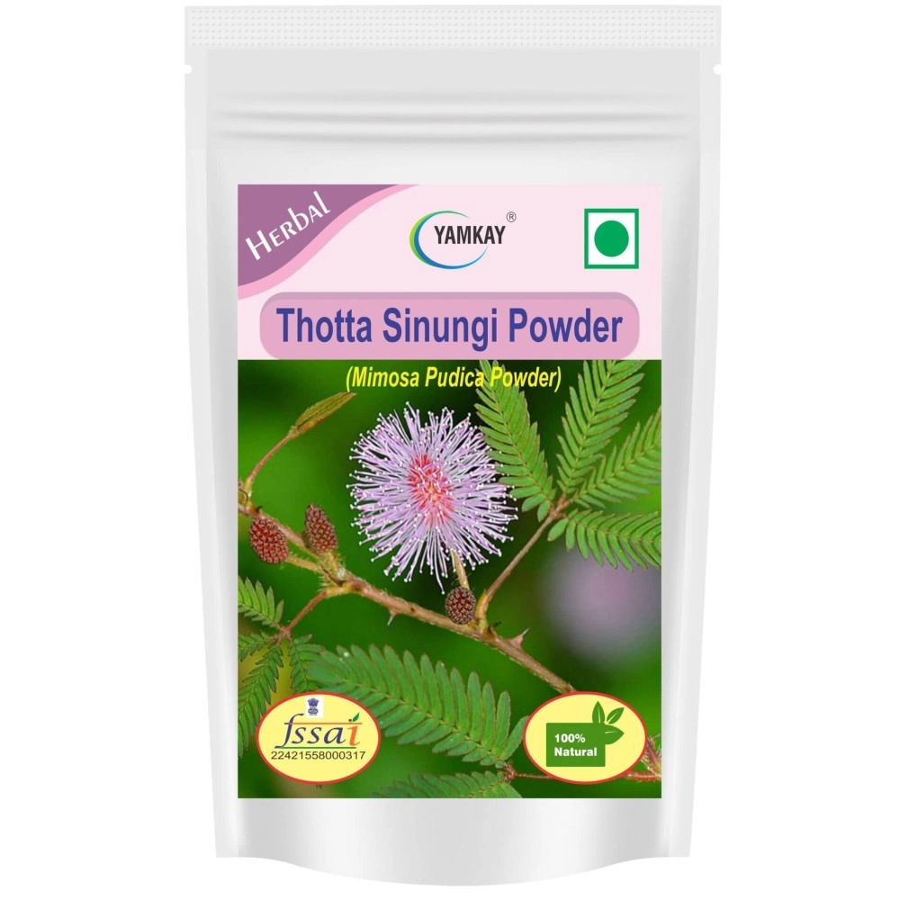 Yamkay Thotta Sinungi Mimosa Pudica Powder | Chui Mui Lajvanti | Shy Plant | Touch Me Not | Sleepy Plant | Sensitive Plant | Natural Herbal Remedy for Skin, Hair, Digestion & Joint Health | 100% Pure