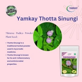 Yamkay Thotta Sinungi Mimosa Pudica Powder | Chui Mui Lajvanti | Shy Plant | Touch Me Not | Sleepy Plant | Sensitive Plant | Natural Herbal Remedy for Skin, Hair, Digestion & Joint Health | 100% Pure