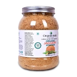 Orgrain India Organic Jaggery Powder 600g | Natural Hand-Crushed Gur | No Preservatives or Additives | Unrefined Sweetener for Tea Coffee Cooking Baking | Rich in Iron & Minerals | Chemical-Free