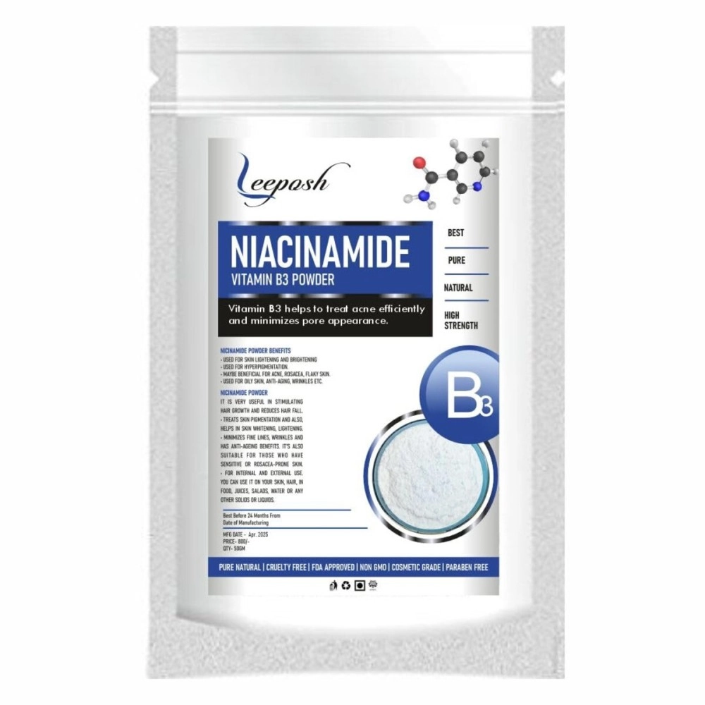 LEEPOSH Niacinamide powder Vitamin B3 Powder for Making skin Brightening Serum, Cream For 20 gm