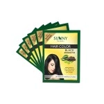Sunny Herbals Hair Color Black With Unique Blend of Henna, Amla, Shikakai & Bhringraj Herbs | Penetrates Every Strand and Colors From Root To Tip | Ammonia Free | Unisex Hair Color For All Hair Type,