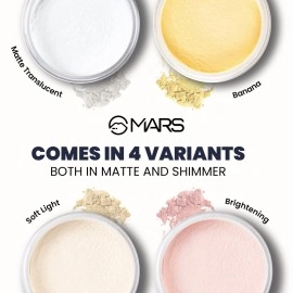 MARS Trend Setting Loose Powder | Lightweight & Long Lasting | Ultra fine Setting Powder for face Makeup (8.0 gm) (01-Matte Translucent)
