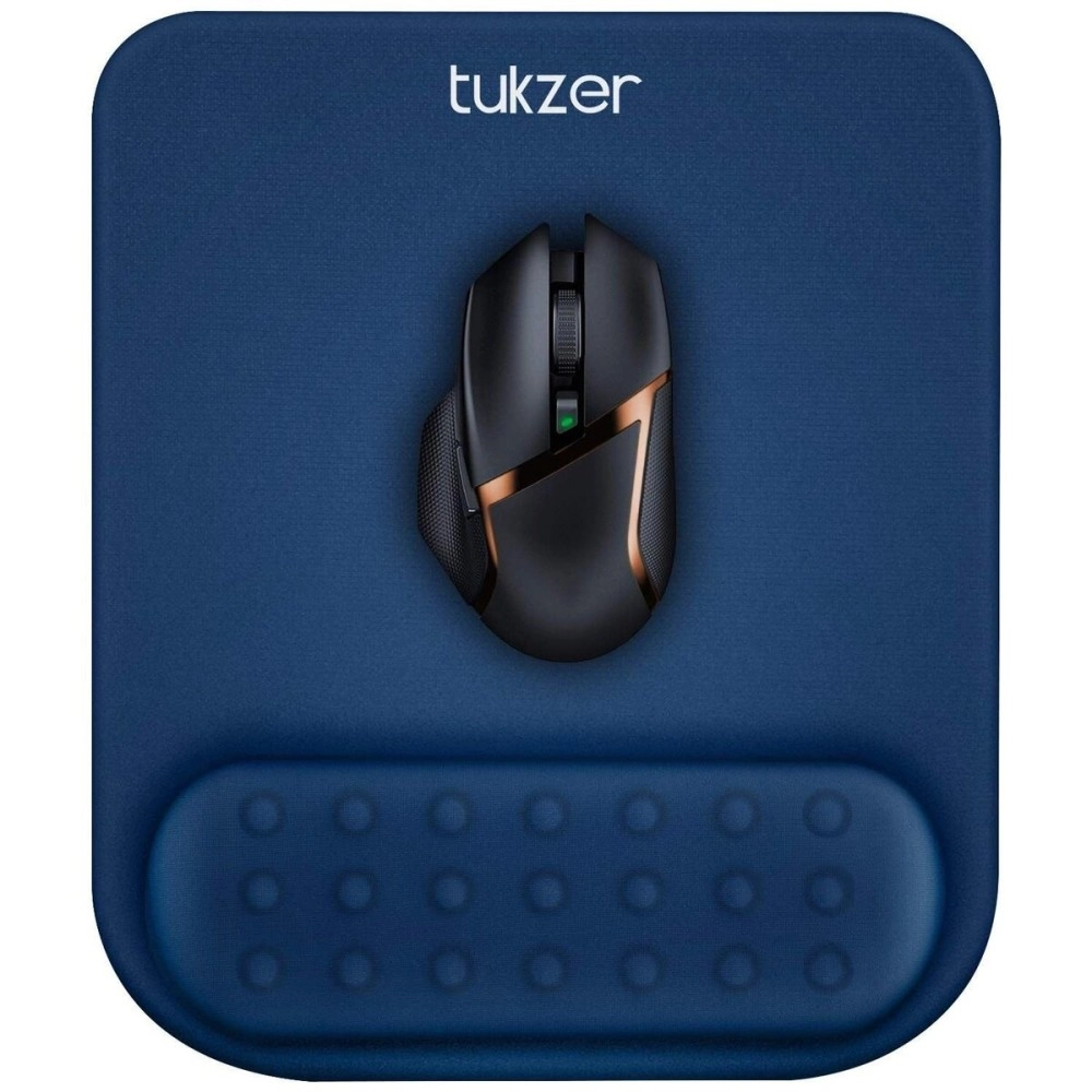 Tukzer Gel Mouse Pad Wrist Rest Memory-Foam Ergonomic Mousepad| Cushion Wrist Support & Pain Relief| Suitable for Gaming, Computer, Laptop, MacBook, Home & Office Non-Slip Rubber Base (Blue)