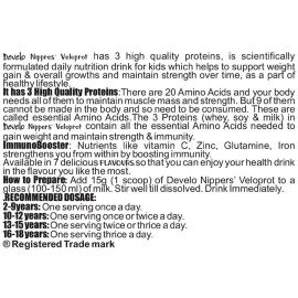 Develo Kids Whey protein Health Drink Powder for Toddlers, 2-3, 4-5, 6-7, 8-12 Years & Teenagers - 600 g (Vanilla)