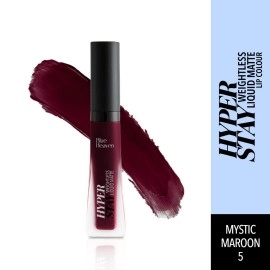 Blue Heaven Hyper Stay Weightless Liquid Matte Lipstick | Long-lasting & Smudge Proof | Non-Transfer Matte Lipstick for Women| Mystic Maroon-05 | 6ml