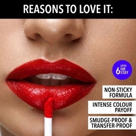 Blue Heaven Hyper Stay Weightless Liquid Matte Lipstick | Long-lasting & Smudge Proof | Non-Transfer Matte Lipstick for Women| Mystic Maroon-05 | 6ml