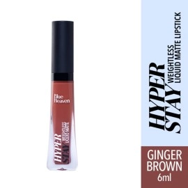Blue Heaven Hyper Stay Weightless Liquid Matte Lipstick | Long-lasting & Smudge Proof | Non-Transfer Matte Lipstick for Women| Ginger Brown-12 | 6ml