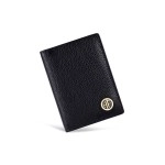 HAMMONDS FLYCATCHER Black Leather Unisex RFID Card Holder (CC601V), Black, Minimalist
