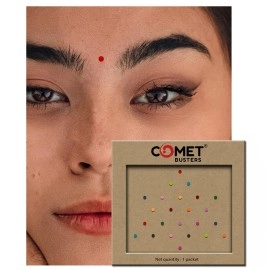 Comet Busters Multicolor Small Round Velvet Bindis (2 mm)
