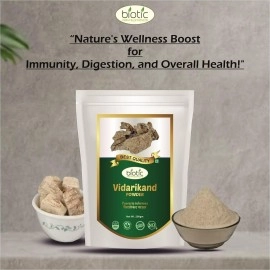Biotic Natural Vidarikand Powder 200gm - Vidari Kand Churna - Original Bidarikand Powder