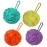 GUBB Lux sponge loofah - Soft & Fluffy With Multiple Layers of Fibrous Matrix For A Fun Shower Time | Bath Shower Loofah Sponge Pouf Body Scrubber Exfoliator - Assorted Colors (Set of 4)