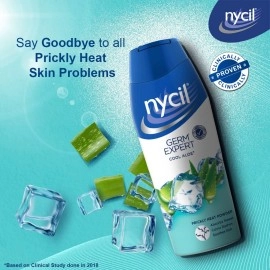 Nycil Germ Expert Prickly Heat Powder,150gm+50gm, Assorted Fragrances (Cool Aloe) with Bringa Cleanser Trial Pack