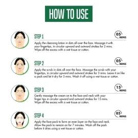 NATURES ESSENCE Gentle Fruit Facial Kit 3 Use, White, 1 count, 60 gm, Multi, 60 g (Pack of 1)