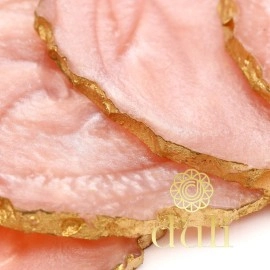 DULI Set of 6 Premium Resin Coasters Tea,Coffee Coasters (10 * 8 cm) (Baby Pink)